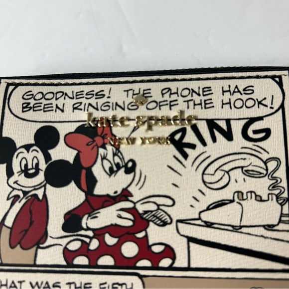 NWT Kate Spade x Disney White Leather Minnie Mouse Large Continental Wallet - Picture 2 of 6